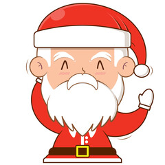santa claus playful face cartoon cute