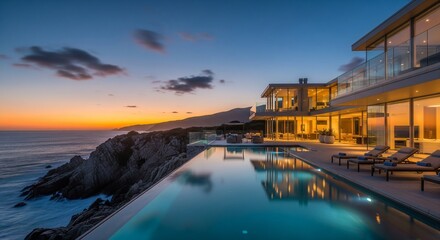 sunset in the city of barcelona