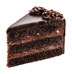 Indulge in rich chocolate cake bakery food dessert isolated on transparent background
