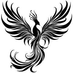 tattoo of the wings Phoenix Vector 