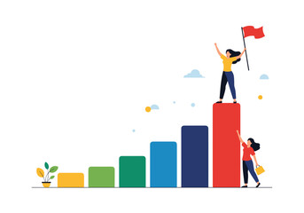 Achieving business growth through strategic planning and teamwork.