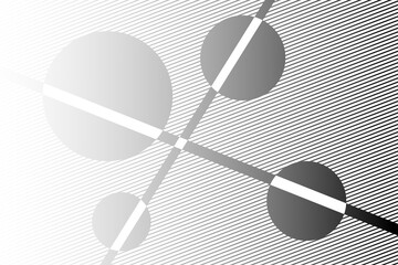 Geometric modernism. Imagination style. Abstract shapes illustration. Modern black and white abstract geometric background. Urban.