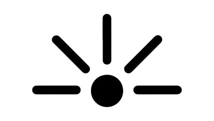 Abstract symbol with radiating lines with transparent background