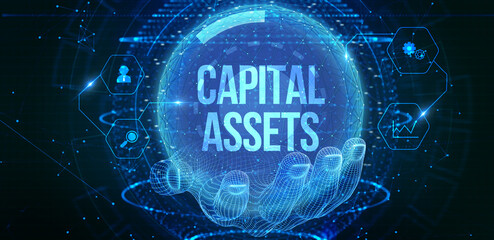 Business, Technology, Internet and network concept. Capital assets. 3d illustration