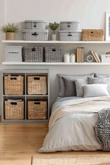 Bedroom storage and decor