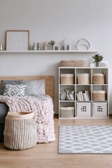 Cozy Bedroom Interior with Decorative Elements