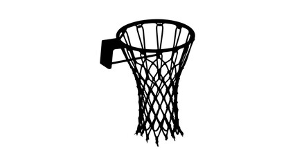 Basketball hoop with transparent background
