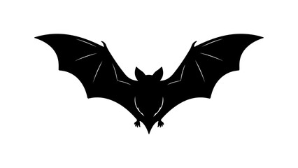 Fototapeta premium Black bat silhouette with transparent background