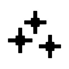 Black cross symbols with transparent background