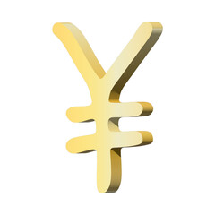 Obraz premium 3d yen currency symbol. Single element for design