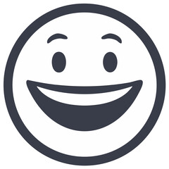 Fototapeta premium Smiling face symbol with happy expression and positive feelings