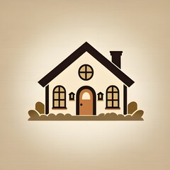 AI Generative. Classic Suburban House Illustration. 1