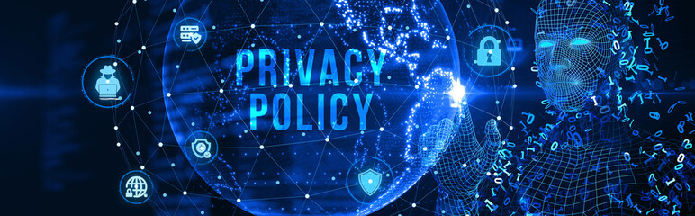 Data protection Cyber Security Privacy Business Internet Technology Concept. 3d illustration