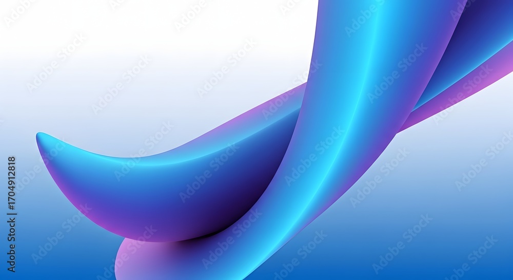 Poster colorful 3d tube with a smooth gradient. abstract fluid dynamics and modern digital art. a twisting 
