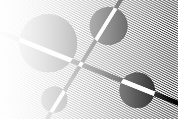 Geometric modernism. Imagination style. Abstract shapes illustration. Modern black and white abstract geometric background. Urban.