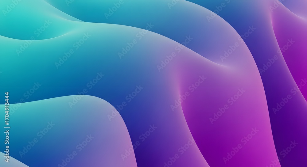 Poster soft gradient waves resembling a digital landscape. modern abstract wallpaper and serene background 