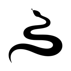 Black snake with transparent background