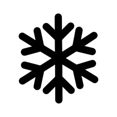 Obraz premium Black snowflake with transparent background