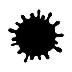 Black splatter with transparent background
