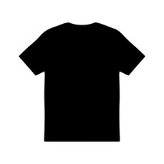 Black t-shirt with transparent background