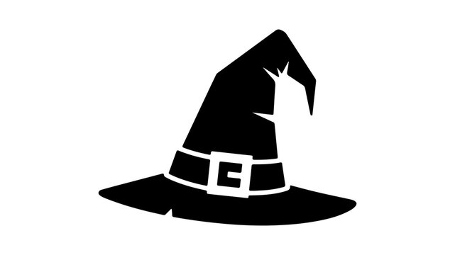 Black witch hat with transparent background - Powered by Adobe