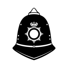 Fototapeta premium British police helmet with transparent background