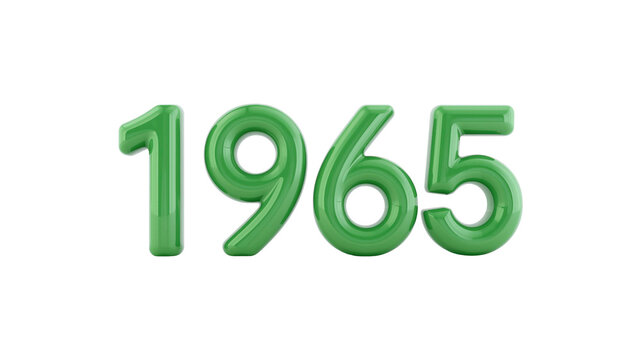Green 3D Balloon Number 1965