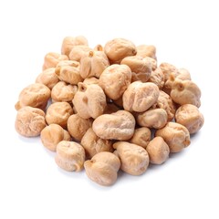 Pile of chickpeas on white background (1)