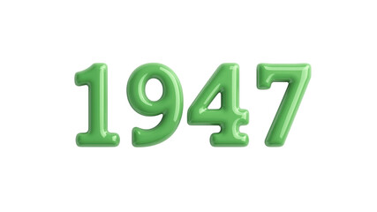 Glossy Green 1947 Number Design
