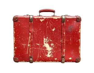 Red vintage suitcase