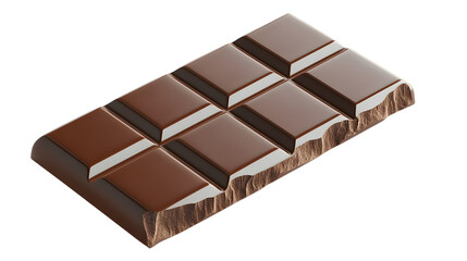 Obraz premium Chocolate Bar Section isolated on a white background
