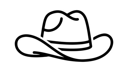 Cowboy hat with transparent background