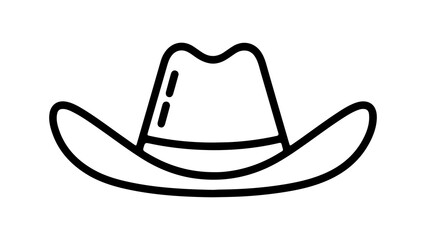 Cowboy hat with transparent background