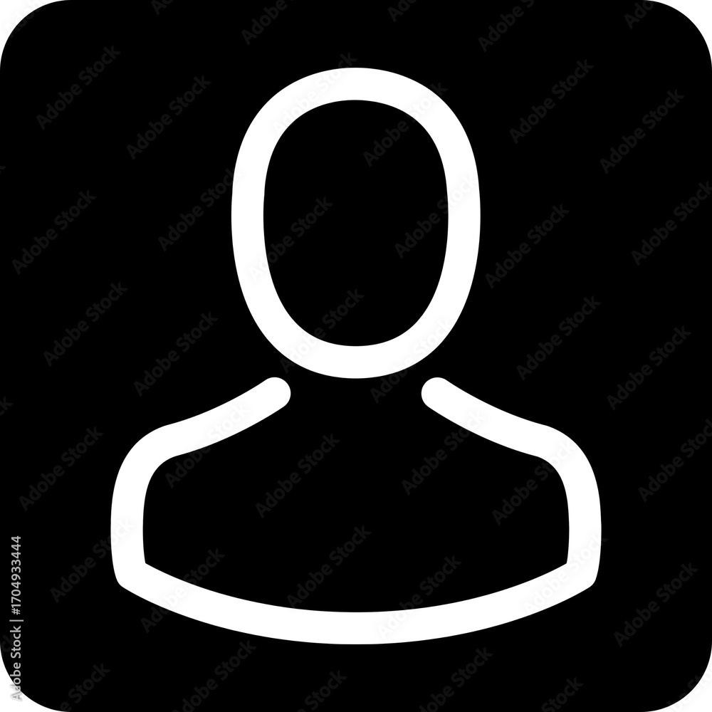 Poster modern minimalist user profile avatar icon for web design