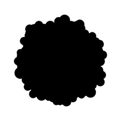 Dark cloud shape with transparent background