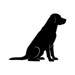 Dog silhouette with transparent background