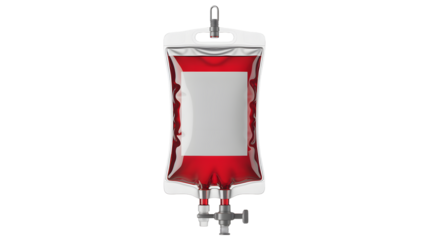 Lifesaving blood bag ready for transfusion, a symbol of hope and medical care
