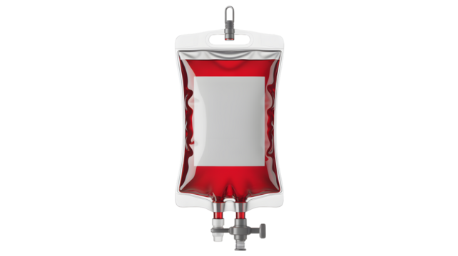 Lifesaving blood bag ready for transfusion, a symbol of hope and medical care