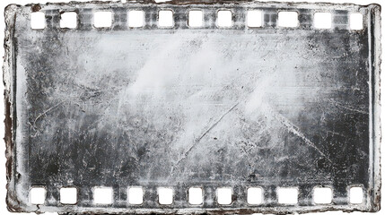Grunge Film Strip Texture with White Center and Dark Edges