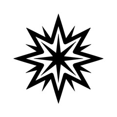 Eight pointed star with transparent background