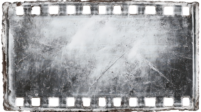 Grunge Film Strip Texture with White Center and Dark Edges