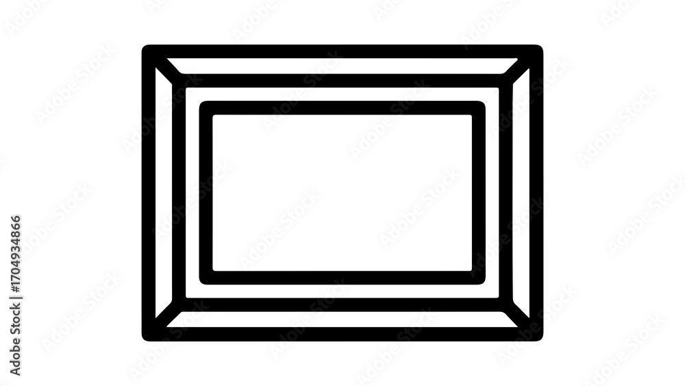 Wall mural empty frame with transparent background