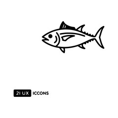 Fish outline with transparent background