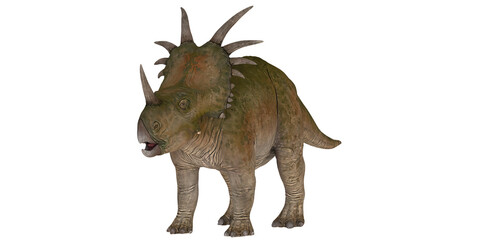Realistic Triceratops dinosaur illustration