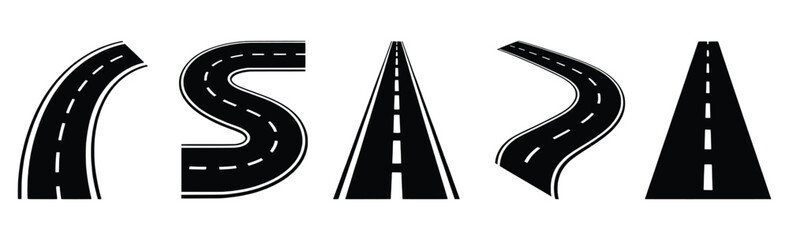 Collection of Diverse Road and Highway Illustrations