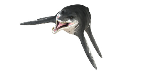 Realistic rendering of a prehistoric marine predator