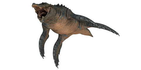 Realistic depiction of a prehistoric marine reptile