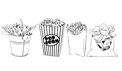 Savory snacks vector