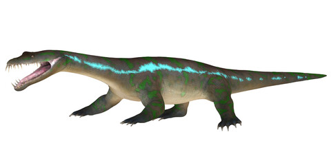 Illustration of a prehistoric aquatic reptile.