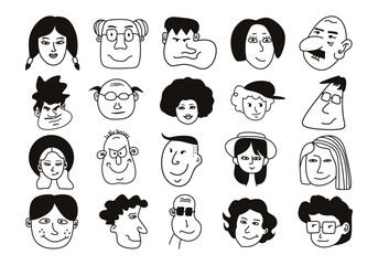 Avatar Doodle Human Face Element